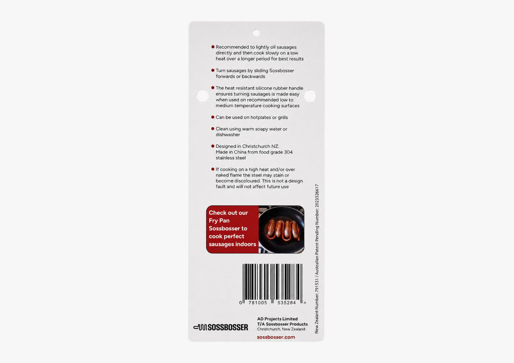 SOSSBOSSER Deluxe BBQ Sausage Holder & Roller.