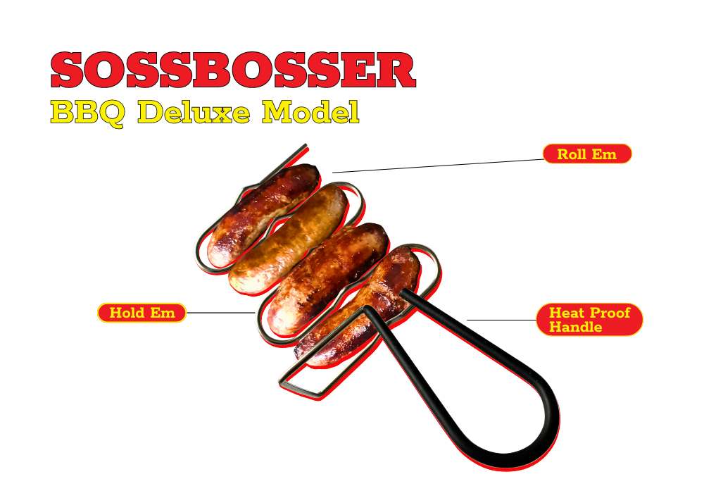 SOSSBOSSER Deluxe BBQ Sausage Holder & Roller